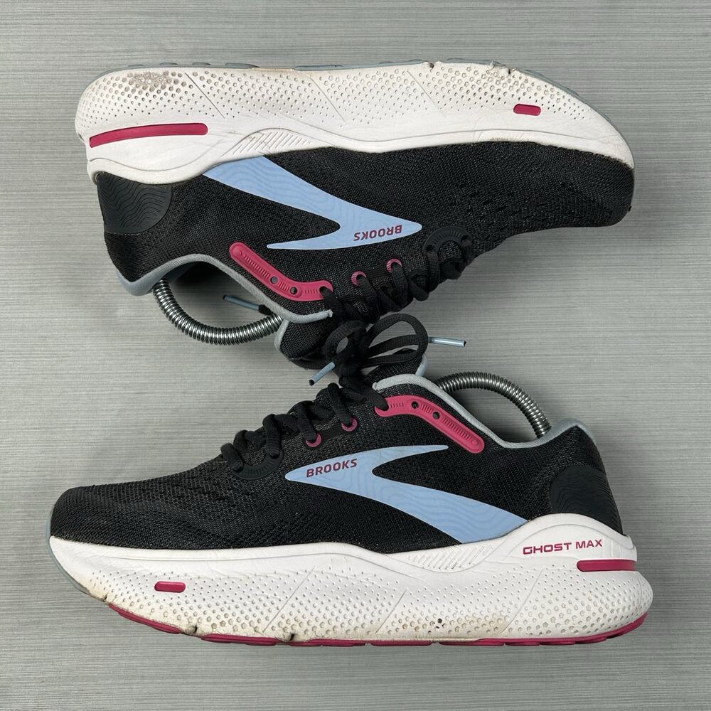 Brooks Ghost Max Womens Size 9 Wide Black Running Shoes Gym Sneakers 1203951D082